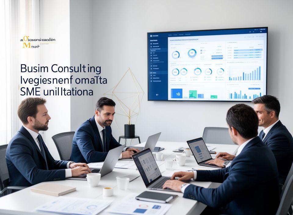 Professionisti che analizzano dati di business su dashboard digitali in un ufficio moderno